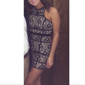 Black and Tan lace dress
